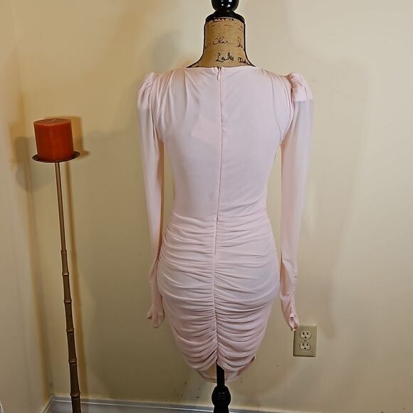 NWT Lovers + Friends pink ruched cut out dress size Small - Picture 6 of 15